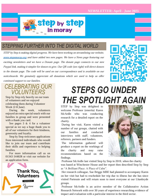 Newsletter, Step by Step Moray Charity providing child & adult services