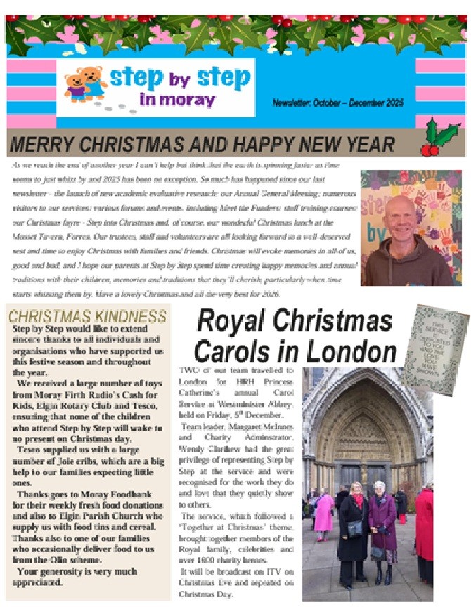 Newsletter, Step by Step Moray Charity providing child & adult services