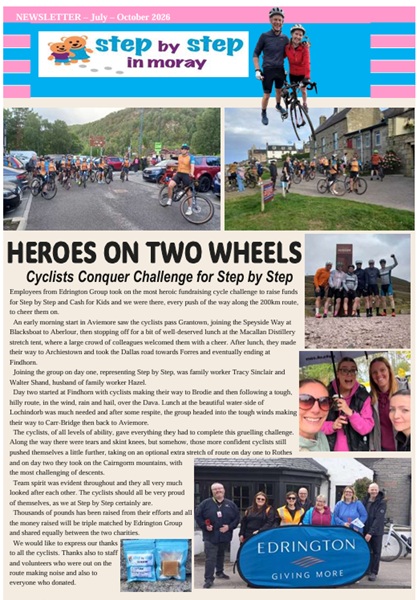 Newsletter, Step by Step Moray Charity providing child & adult services